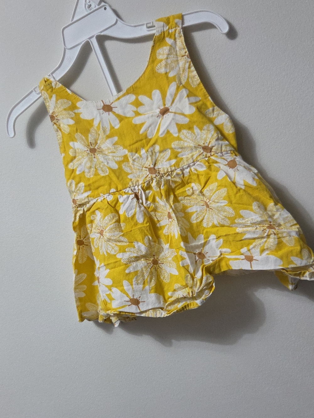Yellow Floral Baby Romper Dress - Cute Daisy Print